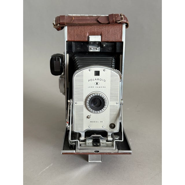 Mid-Century Modern Vintage Polaroid Land Camera Model 95 With Light Meter For Sale - Image 3 of 12