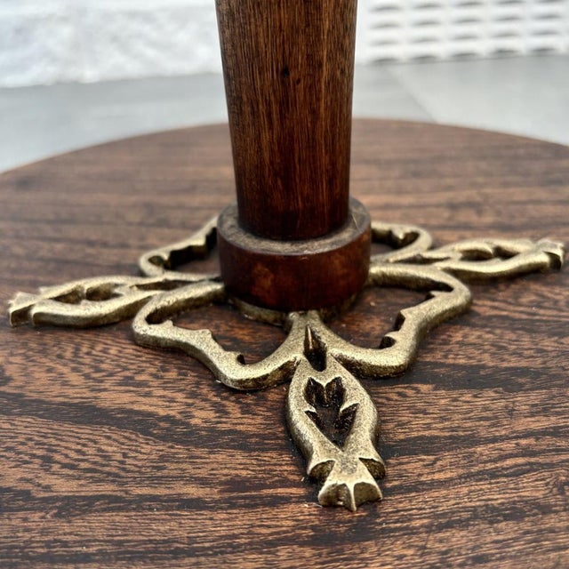Floor Lamp in Birch and Brass from Nybro Svarveri, Sweden, 1940s For Sale - Image 11 of 14