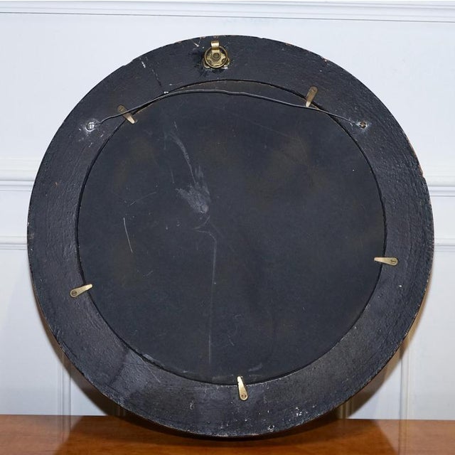 Antique Convex Gilt Wood Butler's Wall Mirror, 1920s For Sale - Image 11 of 12