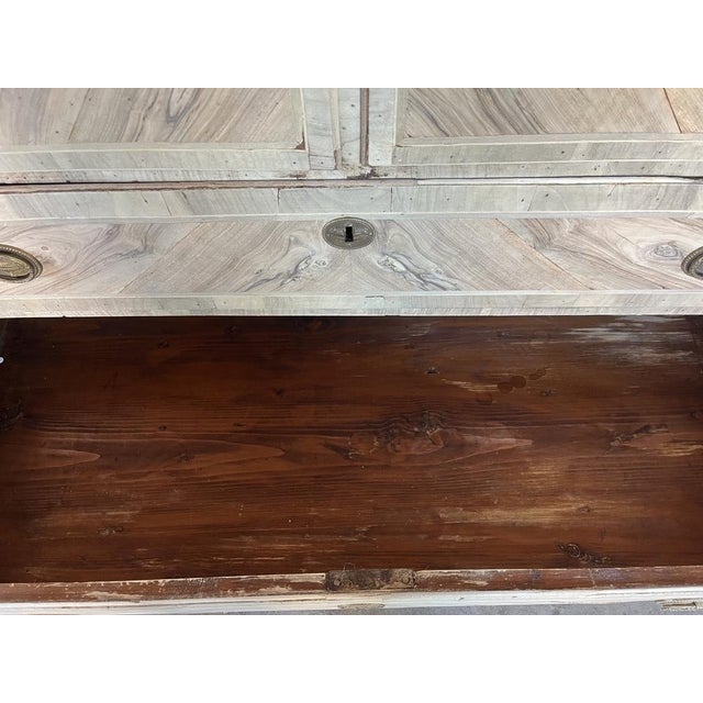 Italian Bleached Walnut Commode with Drawer in Burl Veneer, 18th Century For Sale - Image 9 of 15