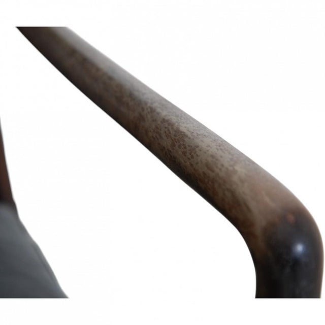 1980s Colonial Chair in Mahogany and Black Leather by Ole Wanscher, 1980s For Sale - Image 5 of 18