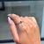 Not Yet Made - Made To Order 14k Gold Minimalist Oval Blue Sapphire Solitaire Ring With Twisted Band Size 5 For Sale - Image 5 of 15