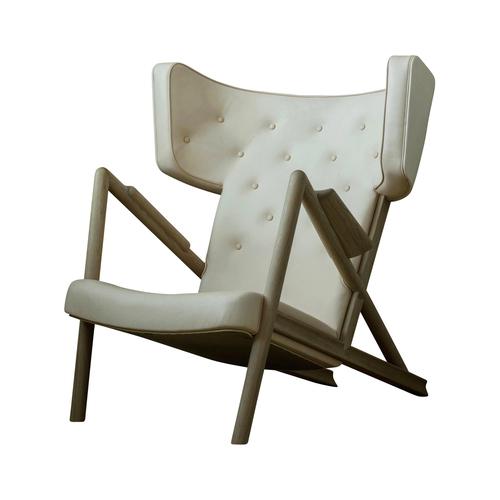 Wood Wood and Leather Grasshopper Armchair by Finn Juhl For Sale - Image 7 of 18