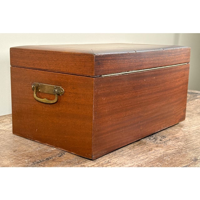 Brown Antique c.1920's Benson & Hedges Wooden Cigar Humidor Box For Sale - Image 8 of 17