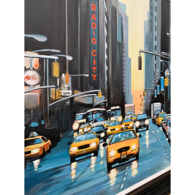 Angela Wakefield Radio City New York Nyc Sunset - Unique Original Art by Contemporary British Urban Landscape Artist, For Sale - Image 4 of 13