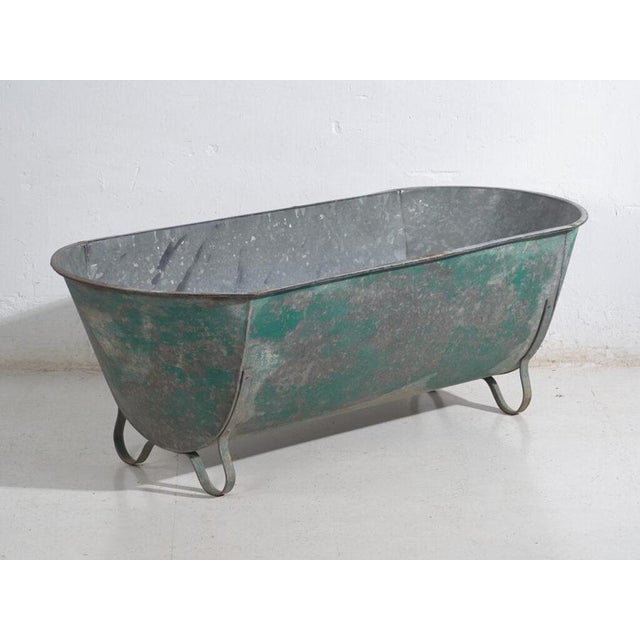 Metal Industrial Galvanized Metal Container by Amaru, 1900 For Sale - Image 7 of 7