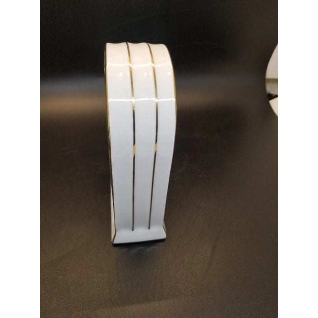 Vintage Goebel Artis Orbis Claude Monet Paintings "La Maison De l'Artiste Porcelain Clock Floral Art Ceramic Decor For Sale - Image 4 of 6