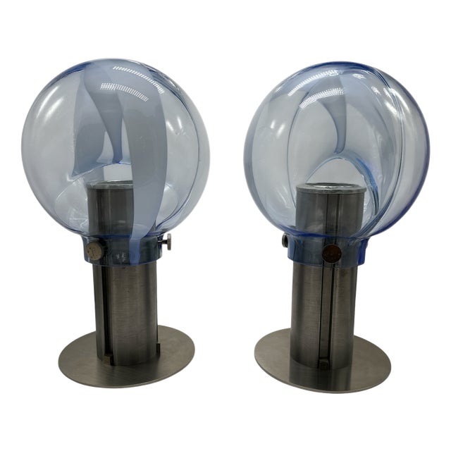 Italian Table Lamps attributed to Toni Zuccheri, 1970s, Set of 2 For Sale