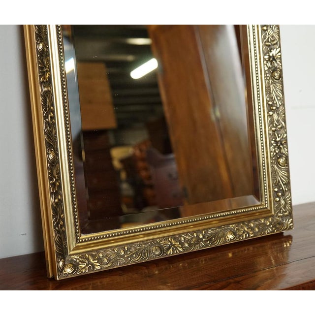 Vintage Gold Ornate Wall Mirror with Carved Details For Sale - Image 5 of 12