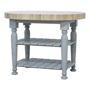 Farmhouse Butcher Block Kitchen Island