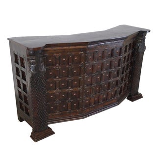 Antique Rustic Gothic Style Counter Top Bar For Sale
