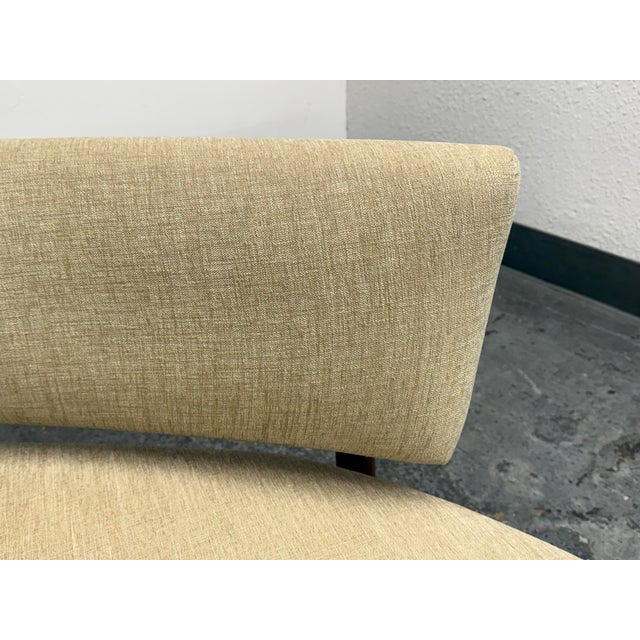 Vladimir Kagan Style Mid-Century Modern Floating Curved Sofa For Sale - Image 10 of 12