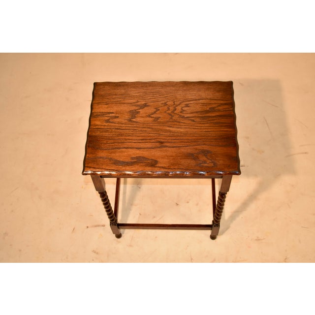 1900 - 1909 Edwardian Oak Side Table From England, C. 1900 For Sale - Image 5 of 7