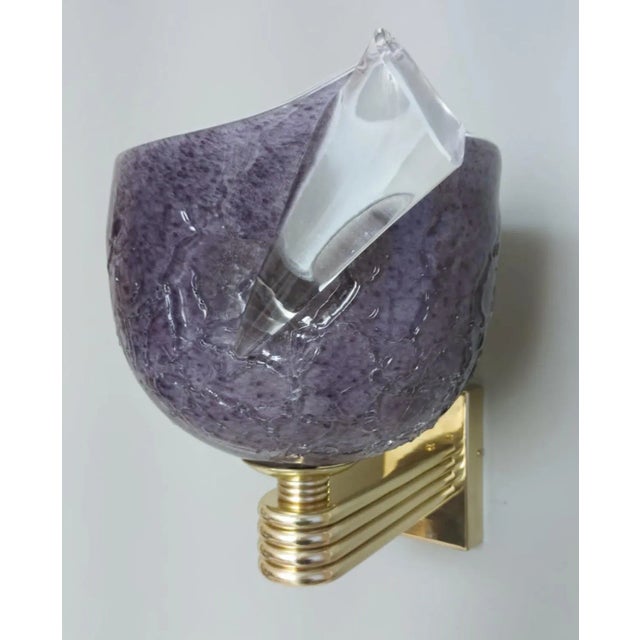 21st Century Purple Helmet Sconces, a Pair For Sale - Image 6 of 12