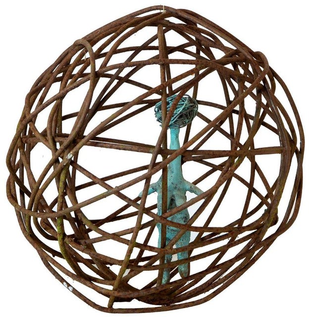 Caged Woman 2 in Rusted Iron, 2010s For Sale - Image 15 of 15