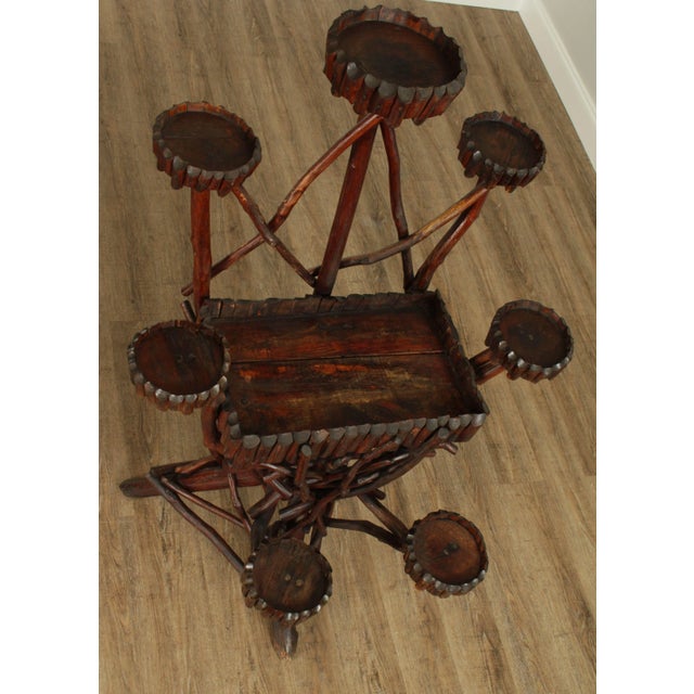 Antique 19th Century 7 Arm Hickory Twig Plant Stand For Sale In Philadelphia - Image 6 of 13