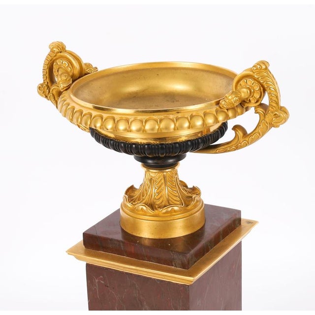 Antique French Grand Tour Ormolu, Bronze and Marble Tazzas, 19th Century, Set of 2 For Sale - Image 10 of 16