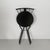 Italian modern folding chair in black wood and metal, 1980s Folding chair with round seat in black-painted wood. The...
