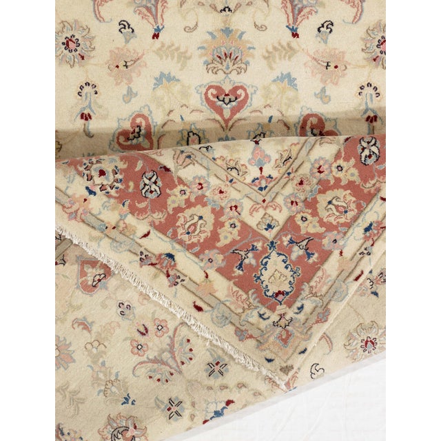 Vintage Hand-Knotted Persian Tabriz Rug 6'6" X 9'10" For Sale - Image 4 of 4