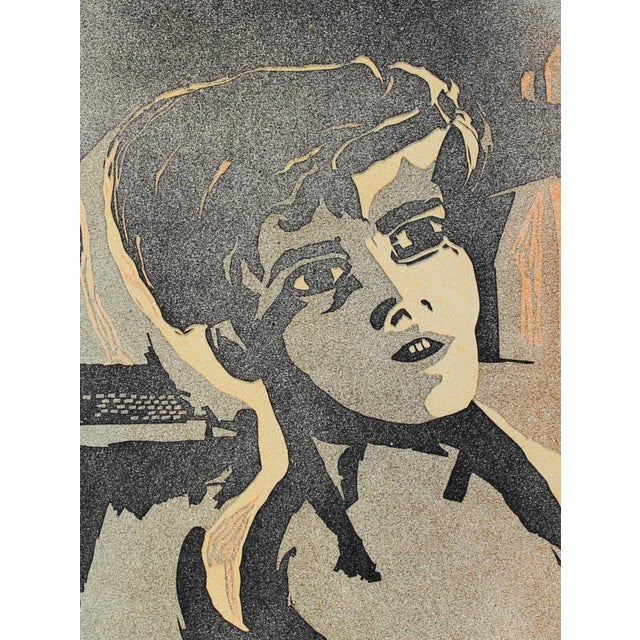 1960-70s Modernist Wood Cut Face For Sale