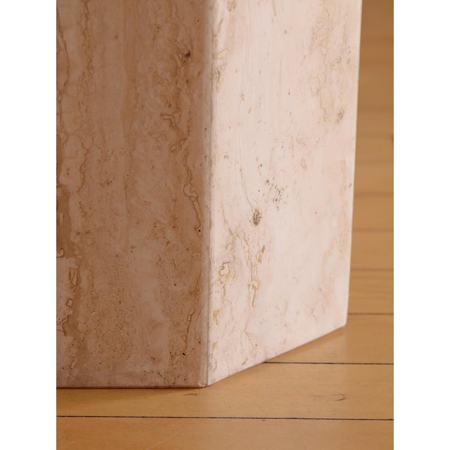 The Vintage Travertine Square 43" Dining Table For Sale - Image 4 of 8