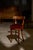 Italian Curved Back Chair in Walnut with Red Velvet Seat, Early 20th Century For Sale - Image 16 of 18