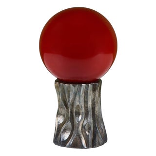 Robert Kuo Red Tree Trunk Sculpture For Sale