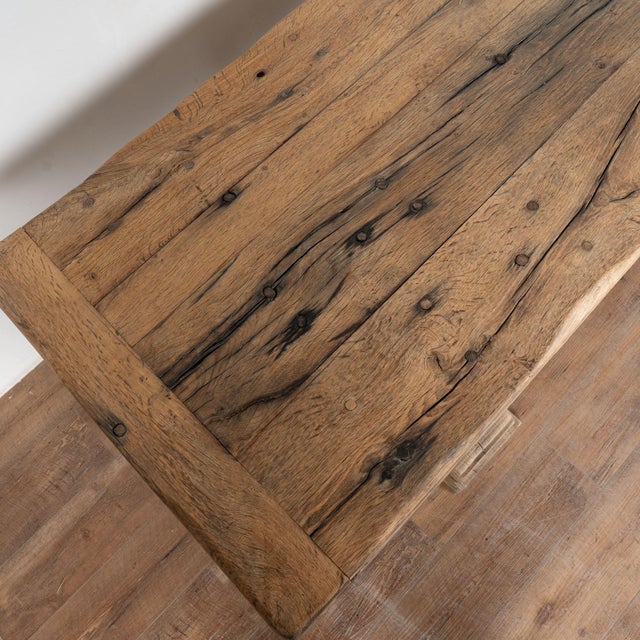 19th Century Long French Oak Dining Table For Sale - Image 4 of 16