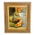 Late 20th Century Framed Rustic Chickens & Rooster Trio in Barnyard Oil Painting For Sale
