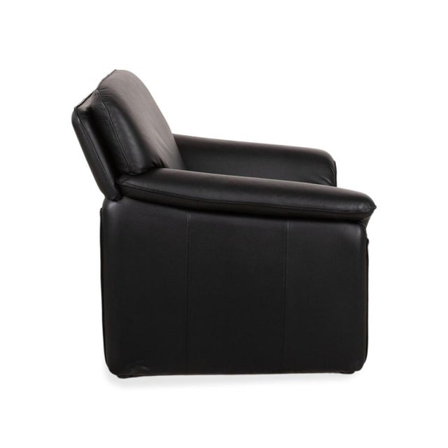 Atlanta Armchair in Black Leather from Lauuser For Sale - Image 10 of 12