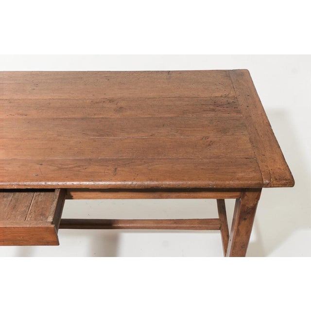 French Provincial Solid Oak Farmhouse Harvest Table, Early to Mid-19th Century For Sale - Image 4 of 9