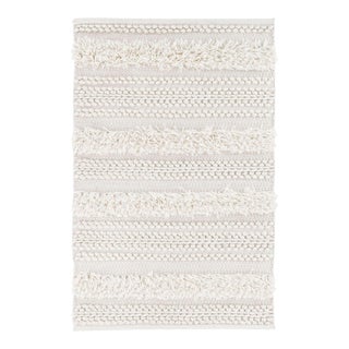 Dash & Albert by Annie Selke Zhara Stripe Ivory Indoor/Outdoor Rug, 7' 6" x 9' 6" For Sale