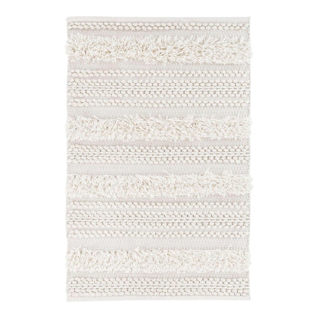 Dash & Albert by Annie Selke Zhara Stripe Ivory Indoor/Outdoor Rug, 7' 6" x 9' 6" For Sale