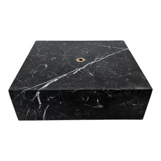 Black Square Marble Base Sculpture or Trophy Base For Sale