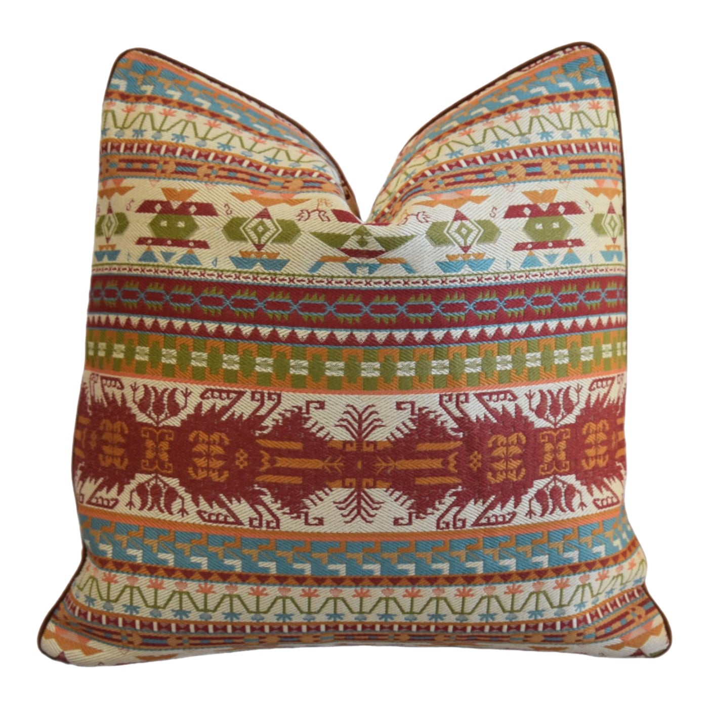 Native American Southwestern Feather/Down Pillow | Chairish