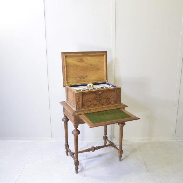 Silver Cutlery Set with Carved Wooden Box, 1890s, Set of 153 For Sale - Image 4 of 13