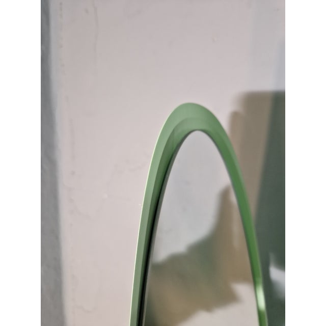 Glass Model Unghia Nail Lipstick Floor Mirror in Light Green For Sale - Image 7 of 11
