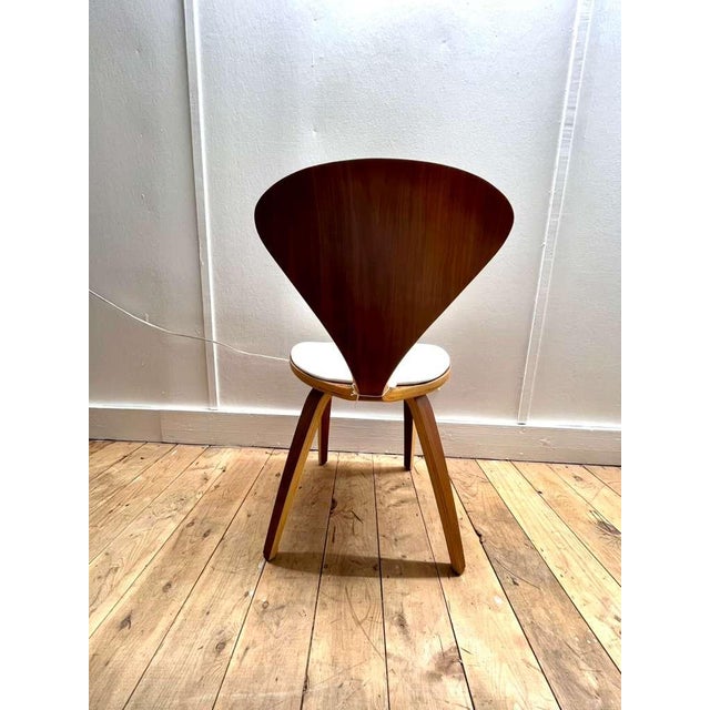 Contemporary Nuevo Satine Dining Chairs With White Leather Seats - Set of 4 For Sale - Image 3 of 6