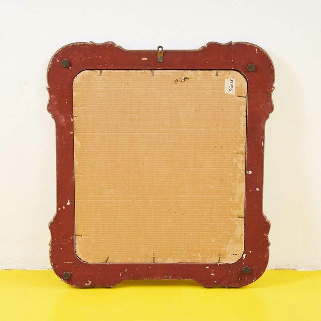 Gold Vintage Gilt Wood Mirror For Sale - Image 8 of 9