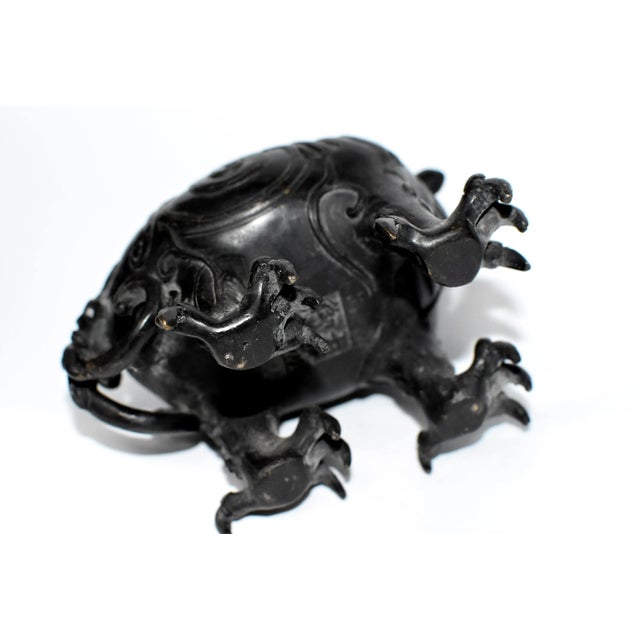 Black Bronze Incense Burner in Beast Form For Sale - Image 10 of 13