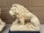 Monumental Neoclassical Cast Stone Garden Lions, a Pair For Sale - Image 4 of 15