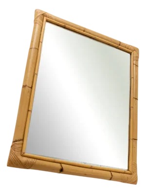 Wall Mirror in Bamboo, Italy, 1940s