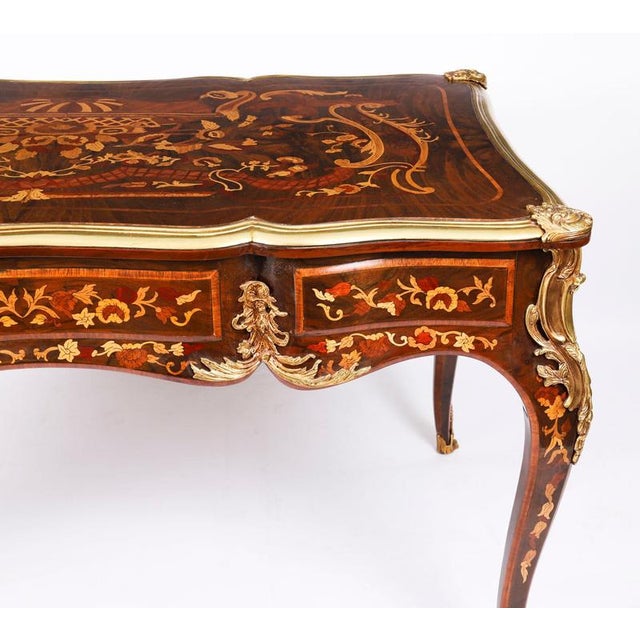 Vintage French Ormolu Mounted Marquetry Desk, 20th Century For Sale - Image 6 of 18