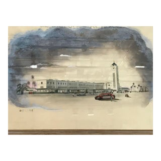 Emile Deschler, Une gare en Afrique du Nord, Painting For Sale