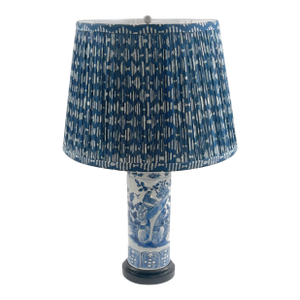 Pair of Blue and White Potcelain Table Lamps- Chinoiserie Floral Ceramic Lamps