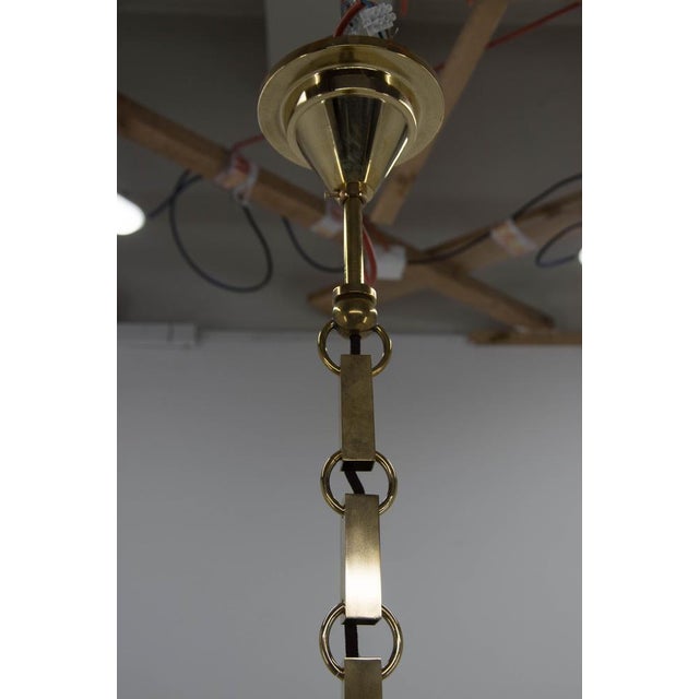 Art Deco Brass Chandelier, 1920s For Sale - Image 13 of 15