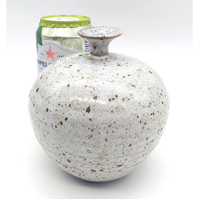 Ceramic 1970s Roger Butler Studio Pottery Speckled Glazed Bud Vase For Sale - Image 7 of 11