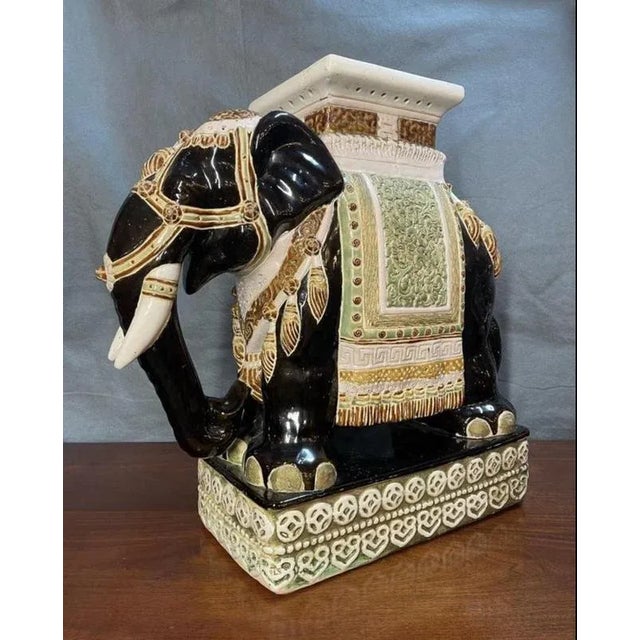 Vintage Terracotta Elephant Statue, 1960s For Sale - Image 6 of 6