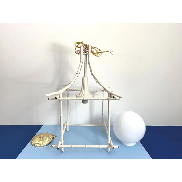 1960s Italian Bamboo Pagoda Light For Sale - Image 15 of 18
