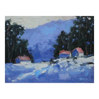Winterscapes Impressionist Snowscape Oil Painting For Sale